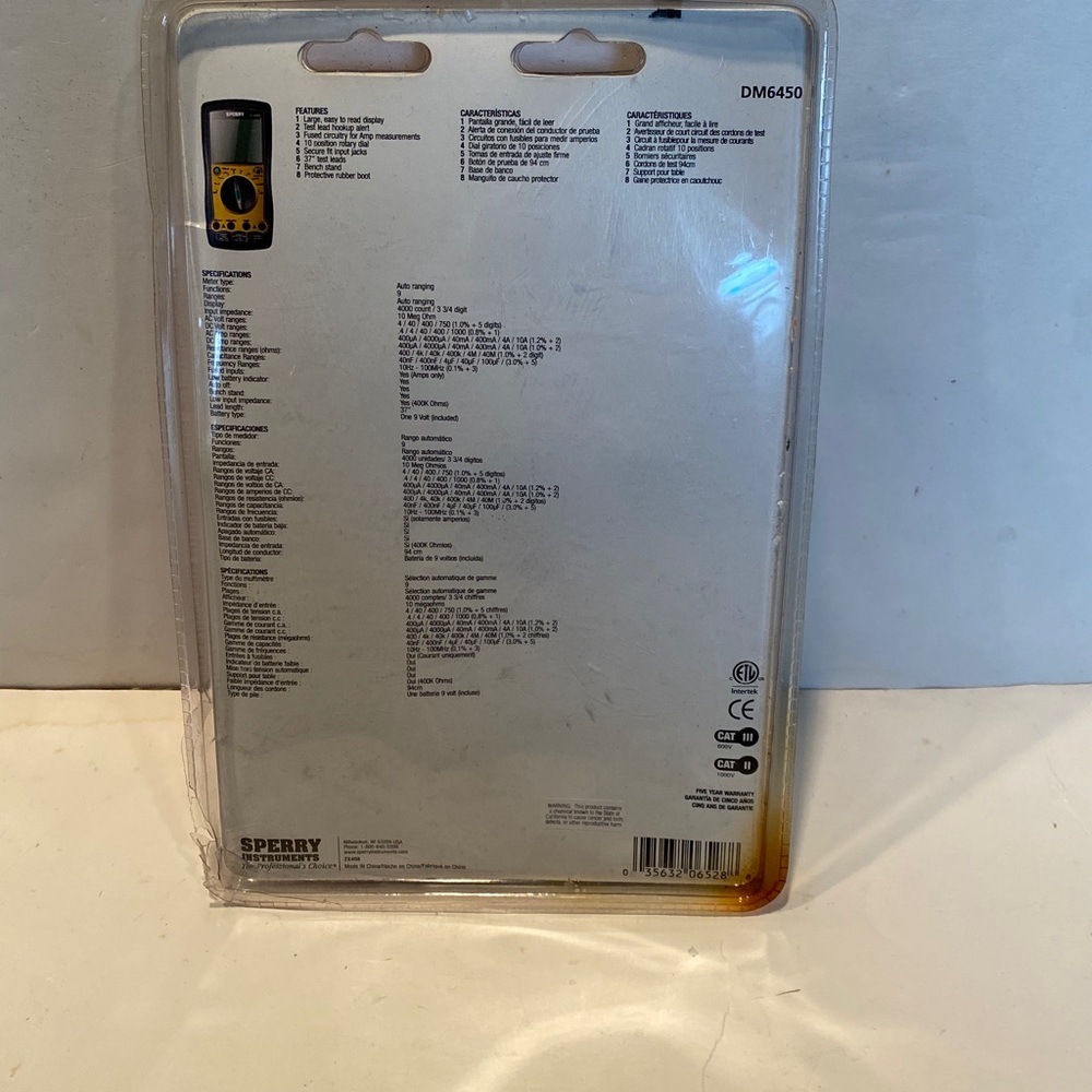 NIP Sperry Instruments Digital Multimeter #DM6450 - Picture 6 of 7